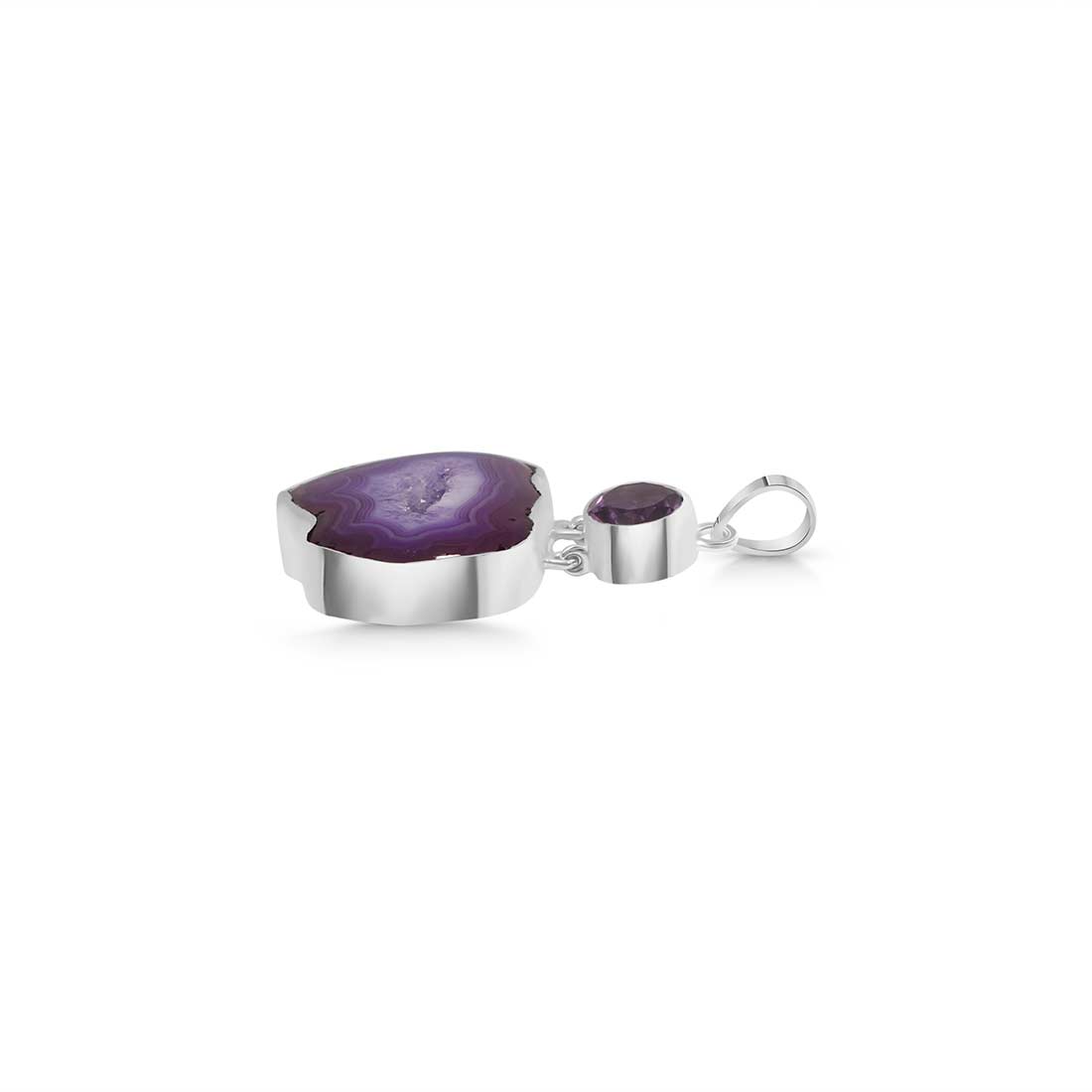 Purple Agate Pendant-(APU-P-26.)